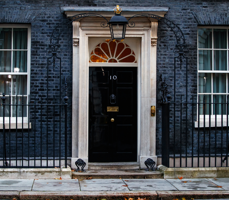 The door to number 10 Downing Street.