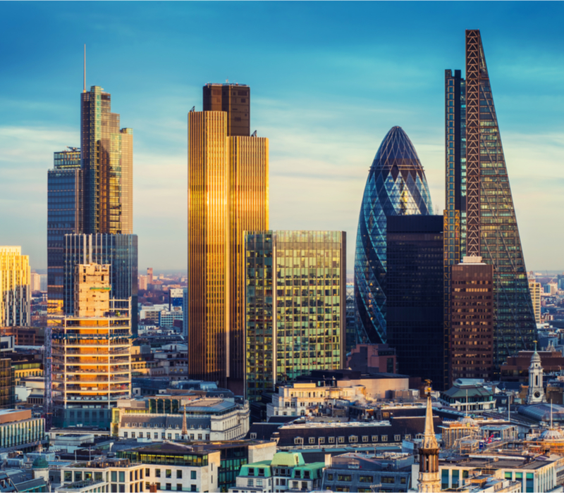 The London skyline.